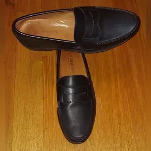ALLEN EDMONDS 50021 CAVANAUGH MEN\'S BLACK LEATHER PENNY LOAFERS SIZE 11 B USA Newman Penny Loafer | Men main image 4